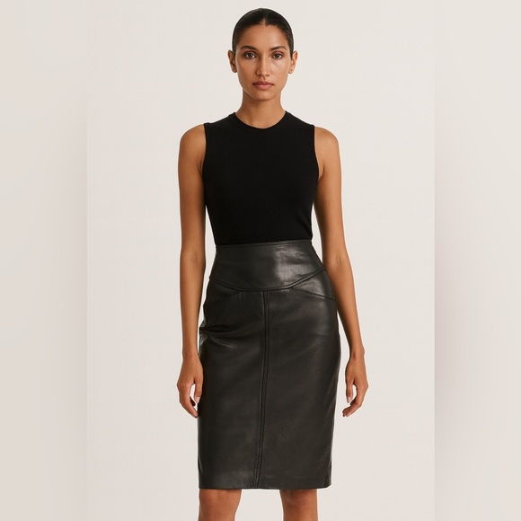 Gorgeous Buttery Soft 100% Lambskin Leather Skirt